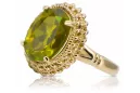  Vintage craft Žltý peridot 14k žlté zlato vrc068y